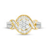 Thumbnail Image 4 of 1 CT. T.W. Composite Diamond Bypass Twist Ring in 10K Gold