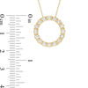 Thumbnail Image 3 of 1/2 CT. T.W. Diamond Collar Open Circle Pendant in 10K Gold