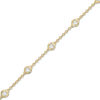 Thumbnail Image 0 of 1/2 CT. T.W. Diamond Five Stone Station Bracelet in 10K Gold