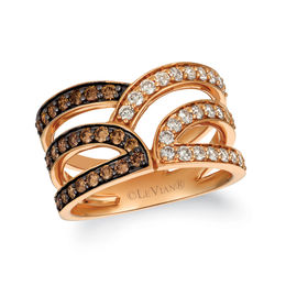 Le Vian Collections Zales Le Vian Chocolate Diamonds And Crème Brûlée 1 Ct T W Diamond Layered