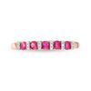 Thumbnail Image 4 of Ruby and Diamond Accent Five Stone Ring in 10K Rose Gold