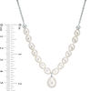 Thumbnail Image 2 of 5.0-9.0mm Baroque Freshwater Cultured Pearl Beaded Adjustable "Y" Necklace in Sterling Silver-19"