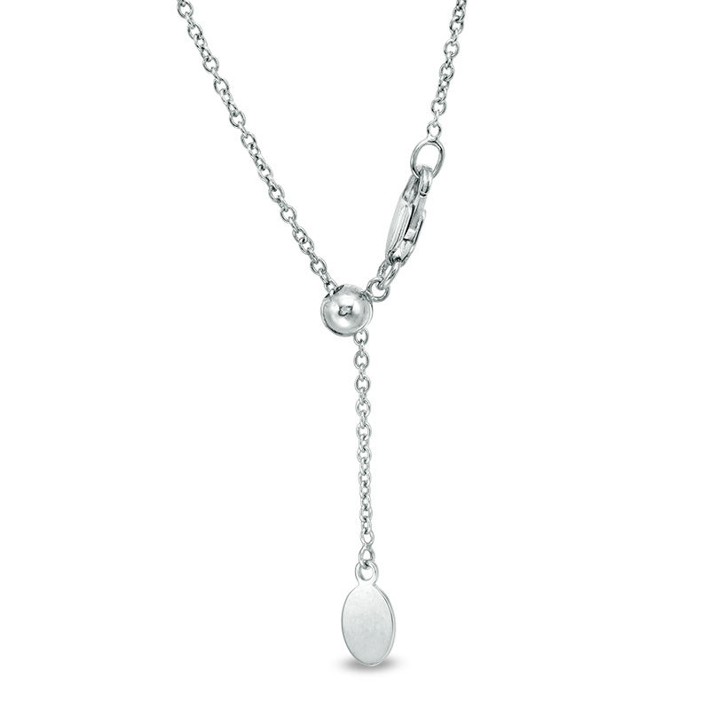 Main Image 3 of 5.0-9.0mm Baroque Freshwater Cultured Pearl Beaded Adjustable "Y" Necklace in Sterling Silver-19"