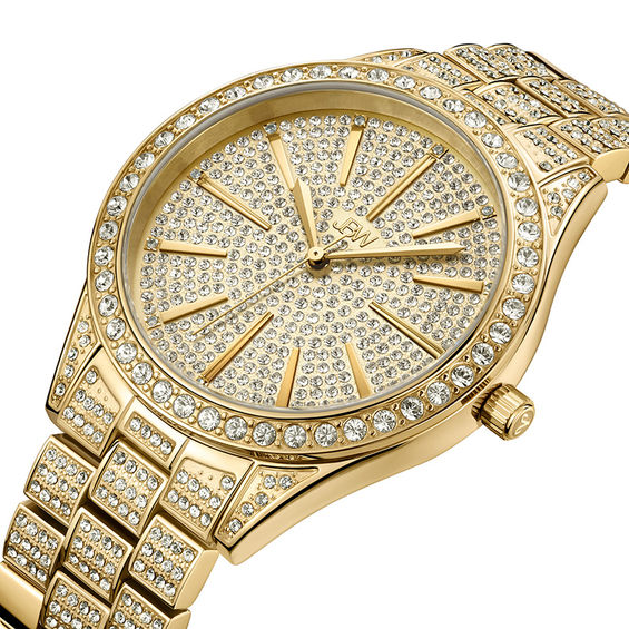 Ladies' JBW Cristal 1/8 CT. T.w. Diamond and Crystal Accent 18K Rose Gold Plate Watch (Model: J6346A)