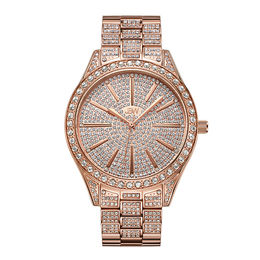 Ladies' JBW Cristal 1/8 CT. T.W. Diamond and Crystal Accent 18K Rose Gold Plate Watch (Model: J6346B)