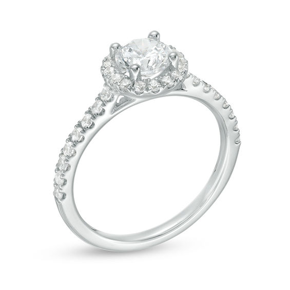 1-1/5 CT. T.w. Diamond Frame Engagement Ring in 14K White Gold