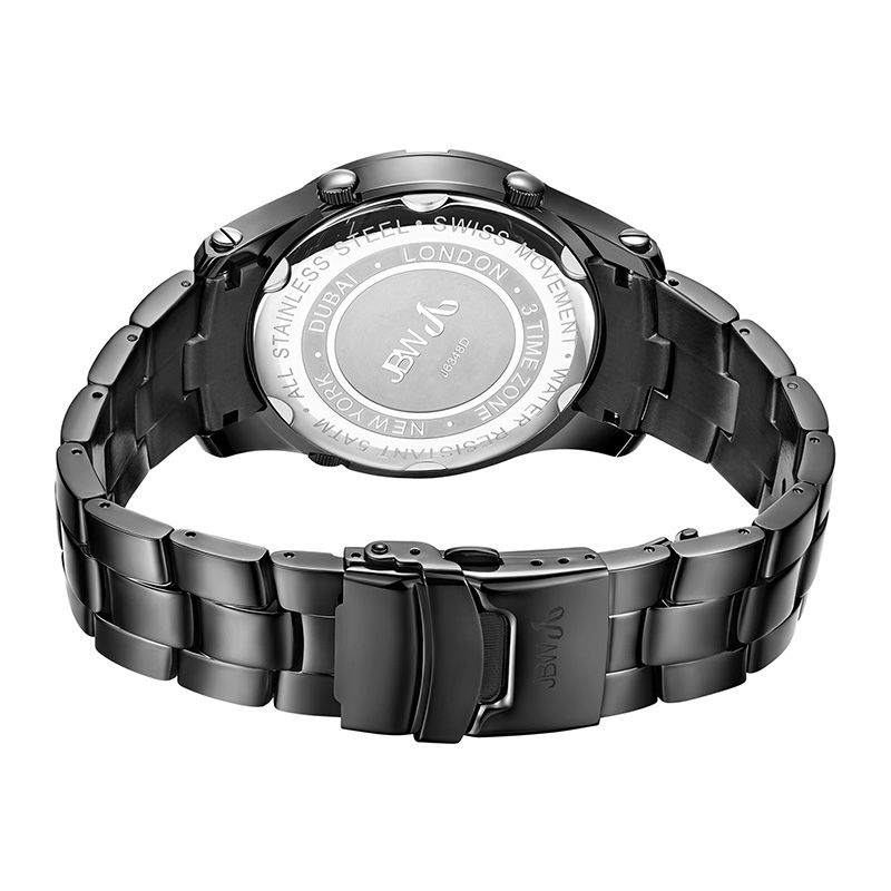 Main Image 3 of Men's JBW Jet Setter III 1-1/5 CT. T.W. Diamond Black IP Watch (Model: J6348D)