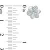Thumbnail Image 3 of 1/6 CT. T.W. Diamond Pinwheel Stud Earrings in 10K White Gold