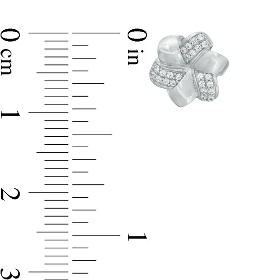 1/6 CT. T.w. Diamond Pinwheel Stud Earrings in 10K White Gold