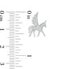 Thumbnail Image 3 of 1/8 CT. T.W. Diamond Winged Bucking Unicorn Stud Earrings in Sterling Silver
