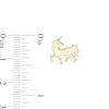 Thumbnail Image 2 of Diamond Accent Solitaire Prancing Unicorn Stud Earrings in Sterling Silver with 14K Gold Plate