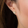 Thumbnail Image 1 of Cat Face Silhouette Stud Earrings in 14K Gold