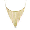 Thumbnail Image 1 of Diamond-Cut Tapered Fringe Chain Bib Necklace in 10K Gold