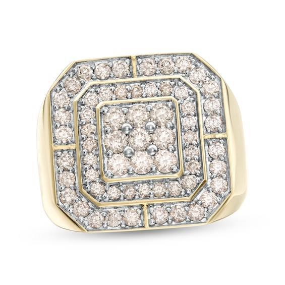 Men's 2 CT. T.w. Composite Diamond Double Octagonal Frame Ring in 10K Gold