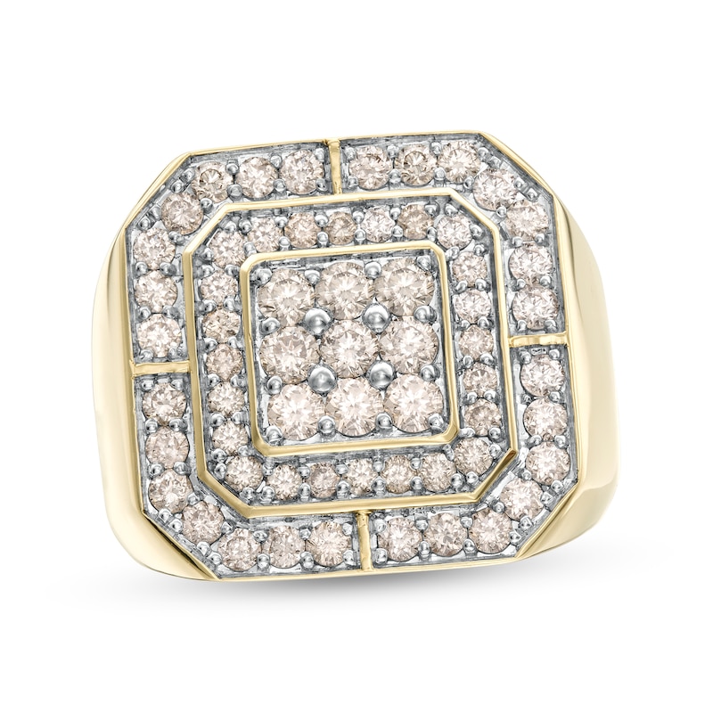 Men's 2 CT. T.W. Composite Diamond Double Octagonal Frame Ring in 10K Gold