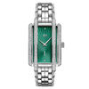 Thumbnail Image 1 of Ladies' JBW Mink 1/8 CT. T.W. Diamond and Crystal Watch with Rectangular Green Dial (Model: J6358A)