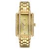 Thumbnail Image 0 of Ladies' JBW Mink 1/8 CT. T.W. Diamond and Crystal 18K Gold Plate Watch with Rectangular Dial (Model: J6358B)