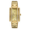 Thumbnail Image 1 of Ladies' JBW Mink 1/8 CT. T.W. Diamond and Crystal 18K Gold Plate Watch with Rectangular Dial (Model: J6358B)
