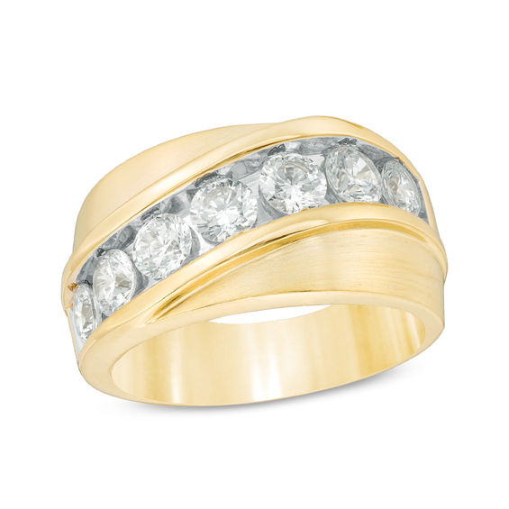 2 CT. T.w. Diamond Seven Stone Slant Ring in 10K Gold