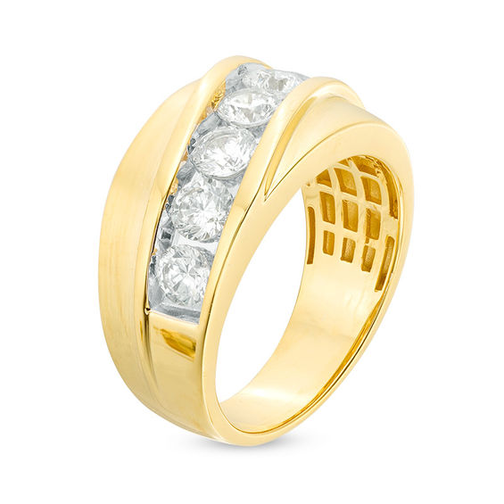 2 CT. T.w. Diamond Seven Stone Slant Ring in 10K Gold