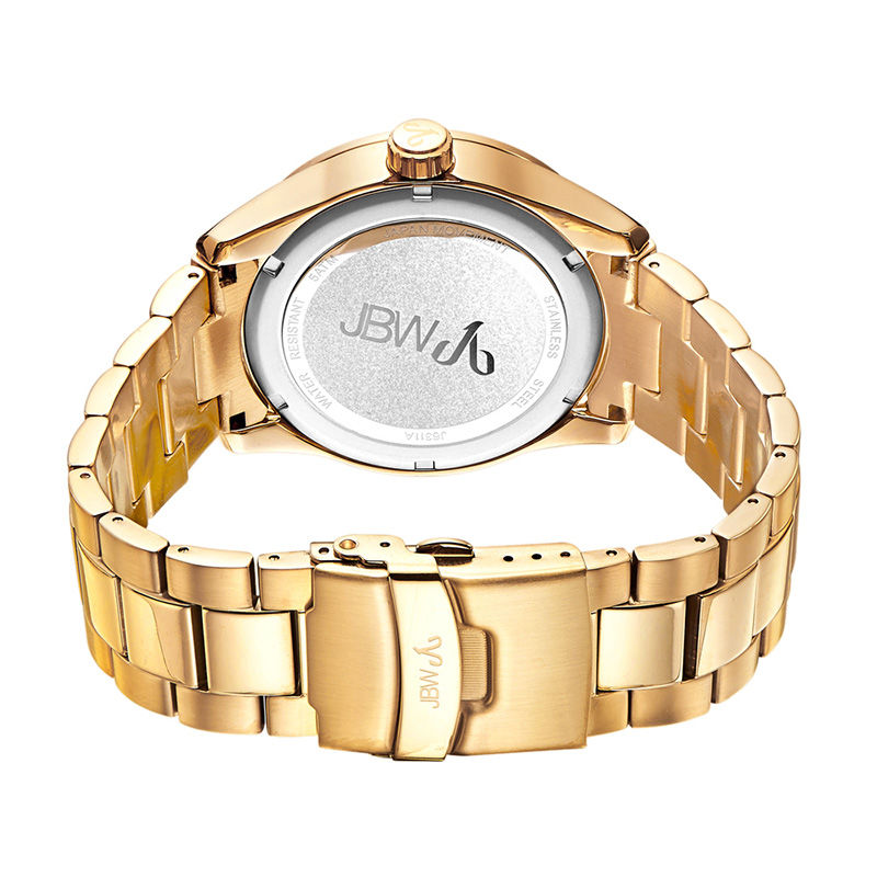 Men s JBW Bond 1 10 CT. T.W. Diamond 18K Gold Plate Watch with
