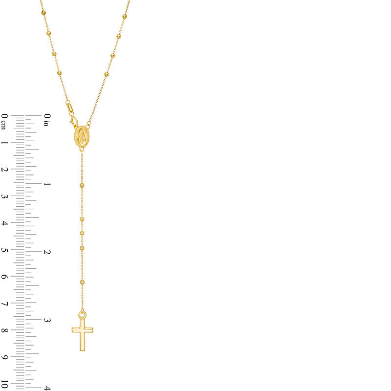 Main Image 2 of Rosary Necklace in 10K Gold - 22"