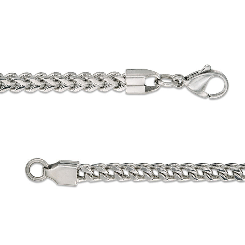 Zales Men's 6.5mm Foxtail Chain Necklace in Stainless Steel - 22