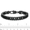 Thumbnail Image 4 of 9.5mm Matte-Finish Curb Chain Bracelet in Stainless Steel with Black IP - 9.0"