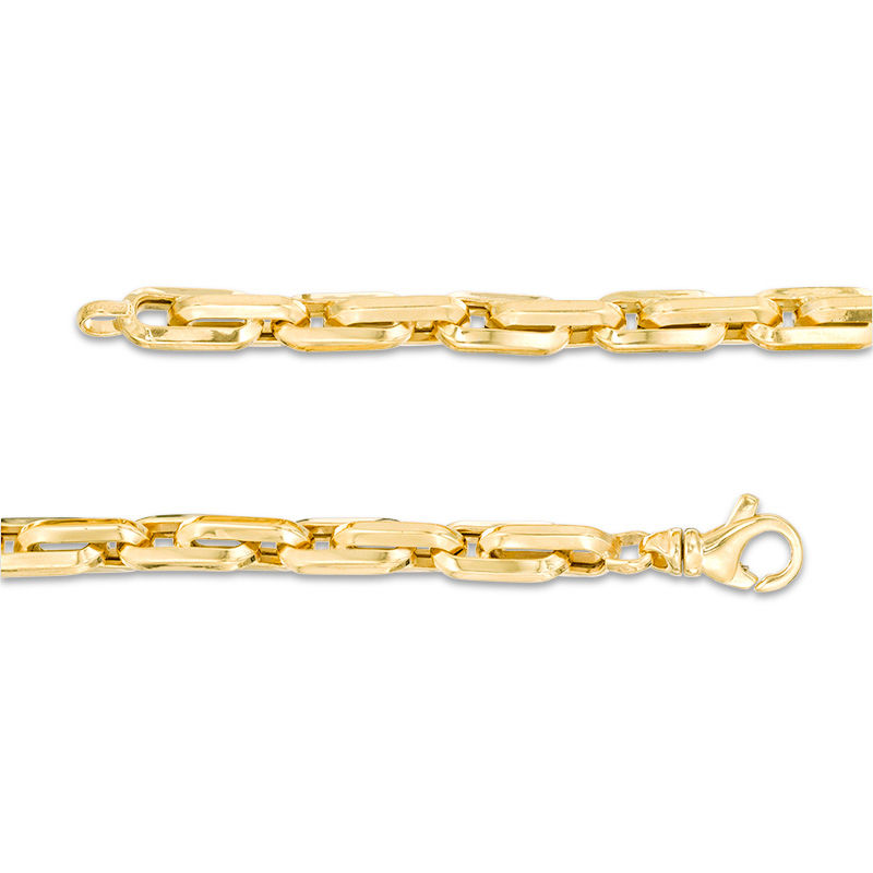 Men's 7.0mm Link Chain Necklace in 10K Gold - 22"