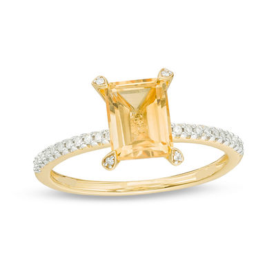 10k gold citrine ring