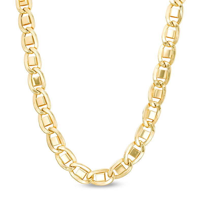 Main Image 1 of Men's 7.9mm Mariner Link Chain Necklace in 10K Gold - 22"