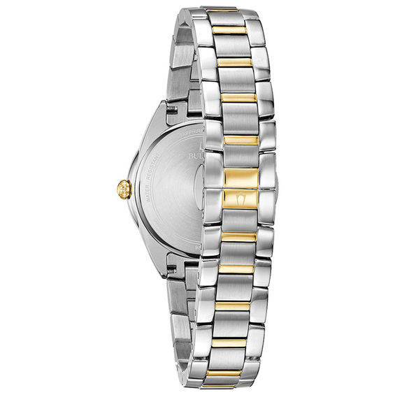 Ladies' Bulova Sutton 1/15 CT. T.w. Diamond Two-Tone Watch with Mother-of-Pearl (Model: 98R263)