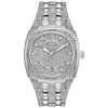 Thumbnail Image 1 of Men's Bulova Phantom Crystal Accent Watch with Square Silver-Tone Dial (Model: 96B296)