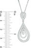 Thumbnail Image 2 of 1/2 CT. T.W. Diamond Layered Teardrop Pendant in Sterling Silver