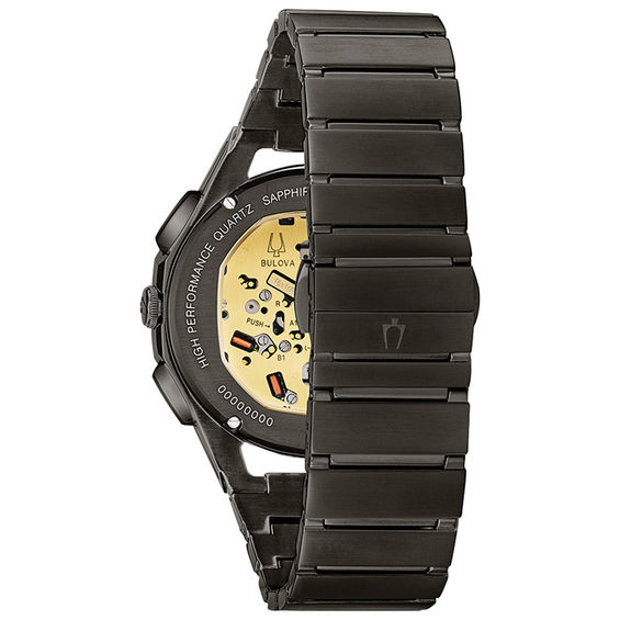 Men's Bulova Curv Chronograph Grey IP Watch with Grey Dial (Model: 98A206)