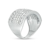 Thumbnail Image 3 of 2 CT. T.W. Diamond Multi-Row Vintage-Style Ring in 10K White Gold