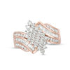 Thumbnail Image 1 of 1-1/8 CT. T.W. Composite Diamond Waterfall Ring in 10K Rose Gold