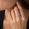 Thumbnail Image 1 of 1-1/8 CT. T.W. Composite Diamond Waterfall Ring in 10K Rose Gold