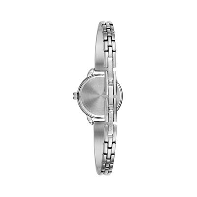 Ladies' Caravelle by Bulova Crystal Accent Bangle Watch with  Mother-of-Pearl Dial (Model: 43L213)