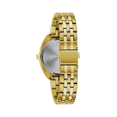 Ladies' Caravelle by Bulova Crystal Accent Gold-Tone Watch with Champagne  Dial (Model: 44L250)
