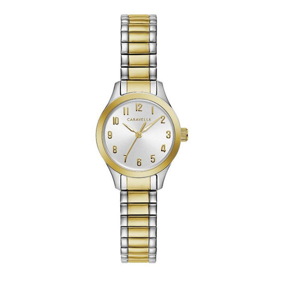 Ladies' Caravelle by Bulova Two-Tone Expansion Watch with Silver-Tone ...