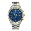 Thumbnail Image 0 of Men's Caravelle by Bulova Chronograph Two-Tone Watch with Blue Dial (Model: 45B152)