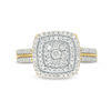 Thumbnail Image 4 of 3/8 CT. T.W. Diamond Double Cushion Frame Ring in 10K Gold