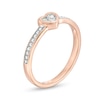 1/15 CT. T.W. Diamond Heart-Shaped Ring in 10K Rose Gold
