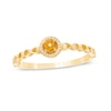 Thumbnail Image 0 of 2.9mm Citrine Solitaire Rope Frame Infinity Shank Promise Ring in 10K Gold