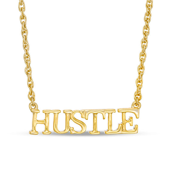 "Hustle" Necklace in Sterling Silver with 14K Gold Plate - 17.25"