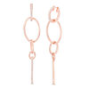 Thumbnail Image 1 of 1/2 CT. T.W. Diamond Oval Link Drop Earrings in 10K Rose Gold