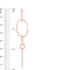 Thumbnail Image 2 of 1/2 CT. T.W. Diamond Oval Link Drop Earrings in 10K Rose Gold