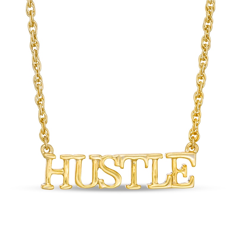 Main Image 1 of HUSTLE Necklace in Sterling Silver with 14K Gold Plate - 17.25"