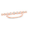 Thumbnail Image 1 of 1/4 CT. T.W. Diamond Bezel-Set Horizontal Bar Ring in 10K Rose Gold